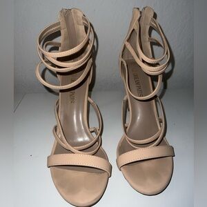 Dream Pairs Women's Beige Strappy Heels